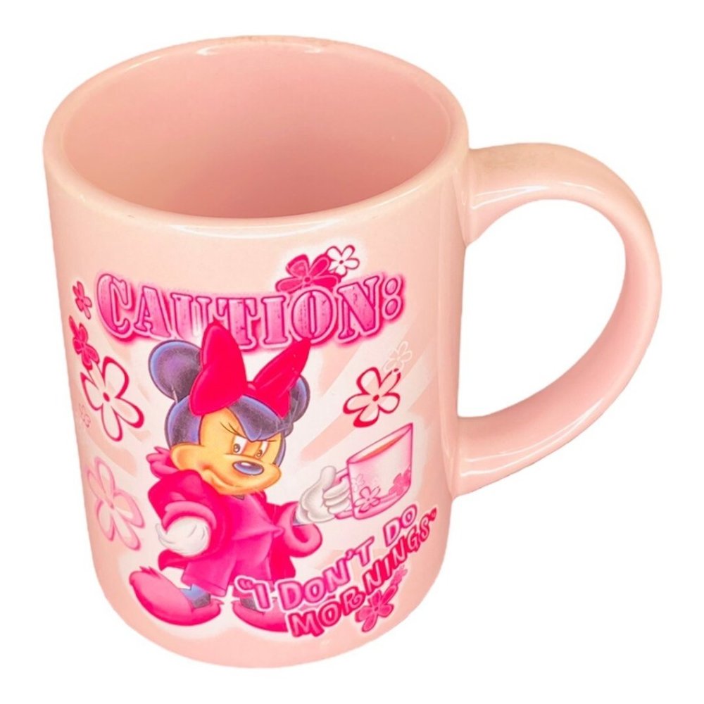Minnie Mouse "Caution: I Don't Do Mornings" Coffee Mug by Jerry Leigh